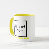 Bedrijfsnaam en Logo op Gele Combo-Mok Mok (Voorkant links)