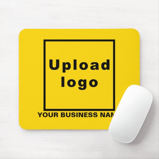 Bedrijfsnaam en Logo op gele Muismat (Met muis)