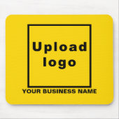 Bedrijfsnaam en Logo op gele Muismat (Voorkant)