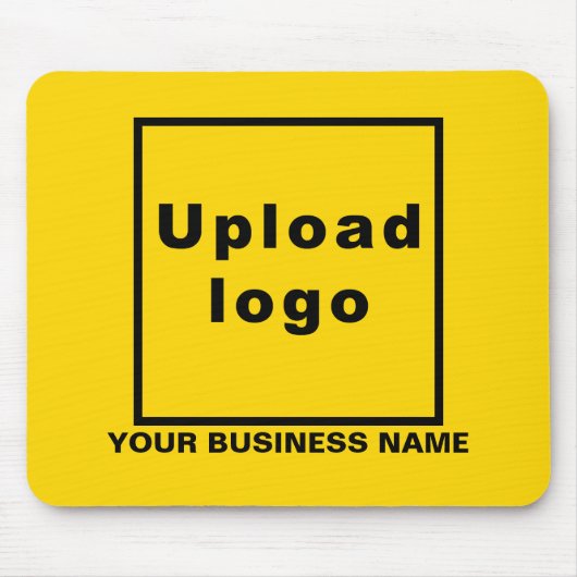 Bedrijfsnaam en Logo op gele Muismat (Voorkant)