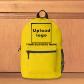 Bedrijfsnaam en Logo op gele rugzak