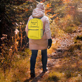 Bedrijfsnaam en Logo op gele rugzak