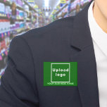 Bedrijfsnaam en Logo op Green Rectangle Button<br><div class="desc">Groene rechthoekige knop die u kunt aanpassen door uw bedrijfsnaam te typen en uw zakelijke logo te uploaden. Pas het aan en gebruik het als een uniform accessoire om uw bedrijf te adverteren of om uw merknaam te promoten bij klanten of klanten. accessoires die u kunt gebruiken als marketingmateriaal om...</div>