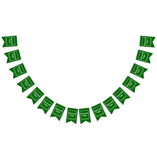 Bedrijfsnaam en Logo op Green Swallowtail Vlaggetjes (Alle)