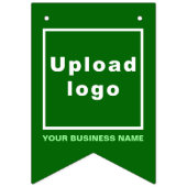 Bedrijfsnaam en Logo op Green Swallowtail Vlaggetjes (Derde vlag)