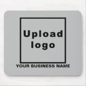 Bedrijfsnaam en Logo op Grey Muismat (Voorkant)
