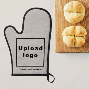Bedrijfsnaam en Logo op Grey Oven Mitt Ovenwant