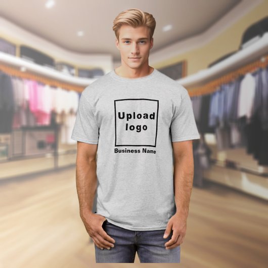 Bedrijfsnaam en Logo op grijs T-shirt