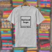 Bedrijfsnaam en Logo op grijs T-shirt