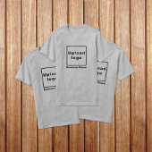 Bedrijfsnaam en Logo op grijs T-shirt