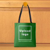 Bedrijfsnaam en Logo op groene Canvas tas
