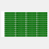Bedrijfsnaam en Logo op groene lijm Labels (Vel)