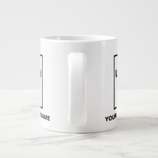 Bedrijfsnaam en Logo op Jumbo-Mok Grote Koffiekop (Achterkant)