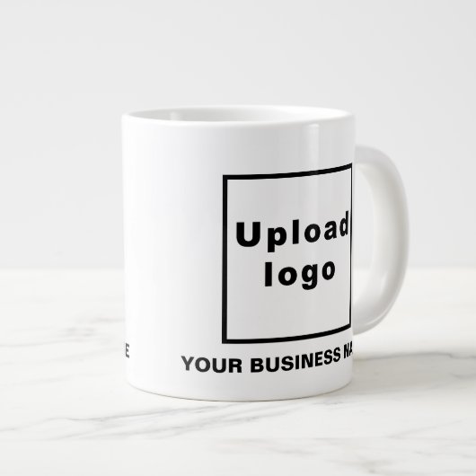 Bedrijfsnaam en Logo op Jumbo-Mok Grote Koffiekop (Voorkant rechts)