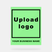 Bedrijfsnaam en Logo op Licht Groen Acrylteken Acryl Bord (Voorkant)