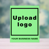 Bedrijfsnaam en Logo op Licht Groen Acrylteken Acryl Bord (Neutraal)