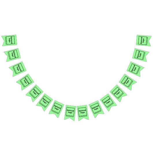 Bedrijfsnaam en Logo op Licht Groene Swallowtail Vlaggetjes (Alle)