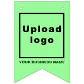 Bedrijfsnaam en Logo op Licht Groene Swallowtail Vlaggetjes (Eerste vlag)