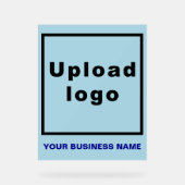 Bedrijfsnaam en Logo op Lichtblauw Acrylteken Acryl Bord (Voorkant)