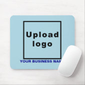 Bedrijfsnaam en Logo op Lichtblauwe Muismat (Met muis)