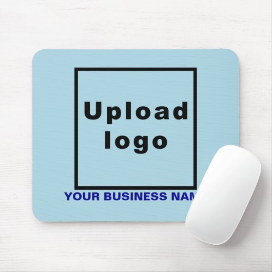 Bedrijfsnaam en Logo op Lichtblauwe Muismat (Met muis)