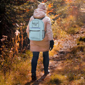 Bedrijfsnaam en Logo op Lichtblauwe Rugzak