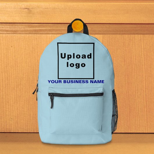 Bedrijfsnaam en Logo op Lichtblauwe Rugzak