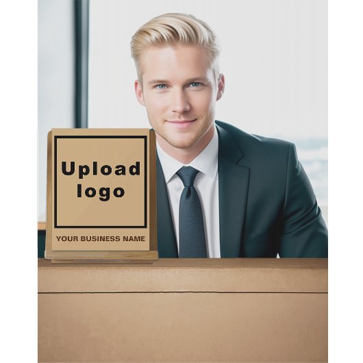 Bedrijfsnaam en Logo op Lichtbruin Acrylteken Acryl Bord