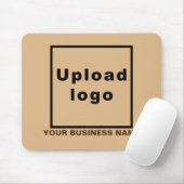 Bedrijfsnaam en Logo op Lichtbruine Muismat (Met muis)