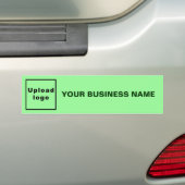 Bedrijfsnaam en Logo op lichtgroen Bumpersticker (Op auto)