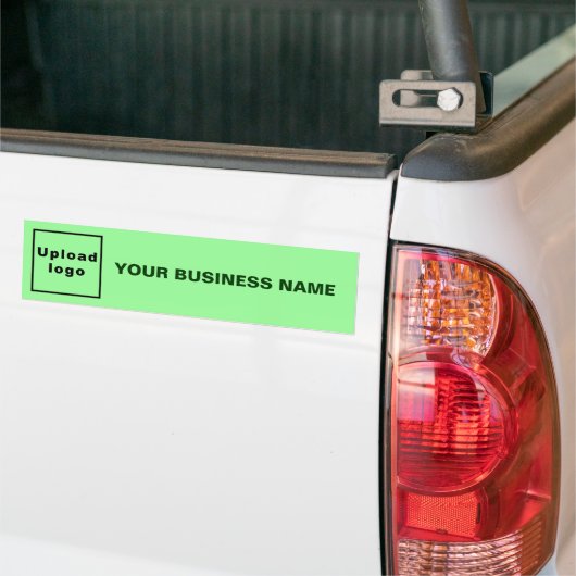 Bedrijfsnaam en Logo op lichtgroen Bumpersticker (Op Truck)