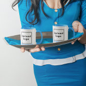 Bedrijfsnaam en Logo op Light Blue Combo Mok