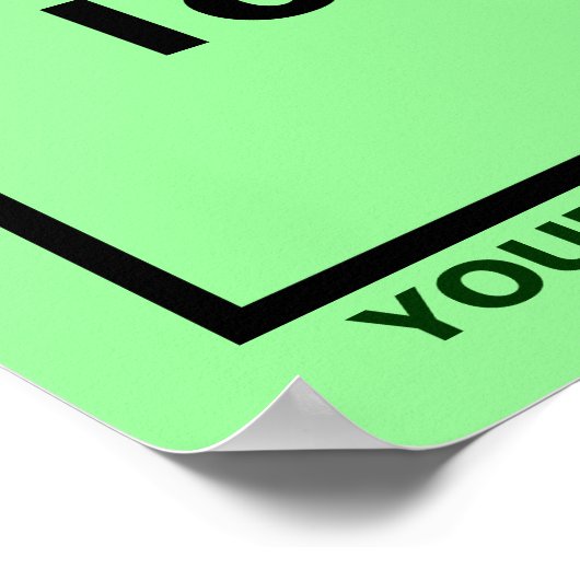 Bedrijfsnaam en Logo op Light Green Square Poster (Hoek)