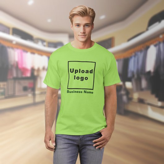 Bedrijfsnaam en Logo op Lime Green T-shirt