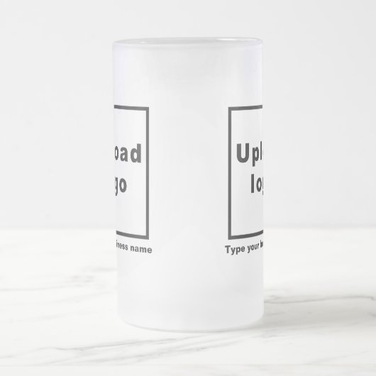 Bedrijfsnaam en Logo op Mok van 16 oz glas (Center)