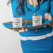 Bedrijfsnaam en Logo op Oranje Mok van de Combo va