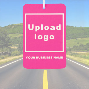 Bedrijfsnaam en Logo op Pink Air Freshener Luchtverfrisser