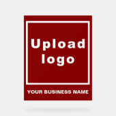 Bedrijfsnaam en Logo op Red Acrylic Sign Acryl Bord (Voorkant)