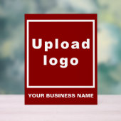 Bedrijfsnaam en Logo op Red Acrylic Sign Acryl Bord (Neutraal)