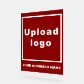 Bedrijfsnaam en Logo op Red Acrylic Sign Acryl Bord (Hoek)