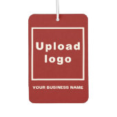 Bedrijfsnaam en Logo op Red Air Freshener Luchtverfrisser (Voorkant)