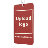 Bedrijfsnaam en Logo op Red Air Freshener Luchtverfrisser (Links)