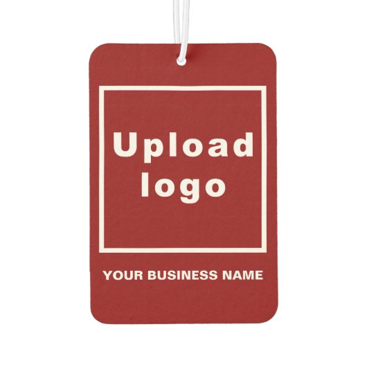 Bedrijfsnaam en Logo op Red Air Freshener Luchtverfrisser (Achterkant)
