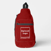 Bedrijfsnaam en Logo op Red Sling Bag (Voorkant)