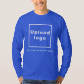 Bedrijfsnaam en Logo op Royal Blue Long Sleeve T-shirt (Voorkant)