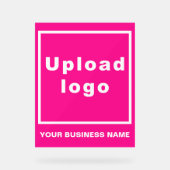 Bedrijfsnaam en Logo op Roze Acrylteken Acryl Bord (Voorkant)