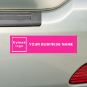 Bedrijfsnaam en Logo op roze Bumpersticker (Op auto)