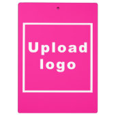 Bedrijfsnaam en Logo op roze klembord (Achterkant)