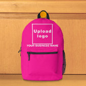 Bedrijfsnaam en Logo op Roze Rugzak