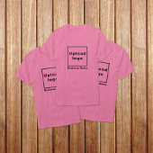 Bedrijfsnaam en Logo op roze T-shirt